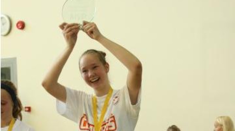 Swedbank LJBL U14 grupas vērtīgākā spēlētāja Digna Strautmane bija viena no rezulatīvākajām Latvijas U14 izlases spēlē ar Baltkrievijas komandu.
Foto: Monika Jubele