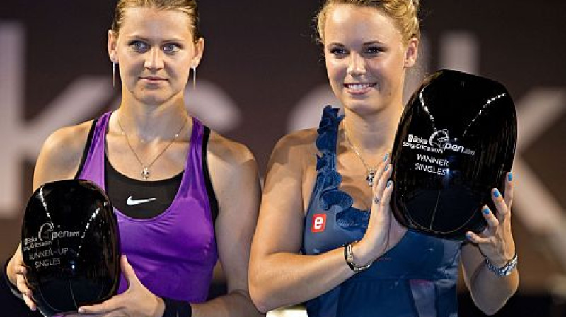 Lucija Šafaržova un Karolīna Vozņacki
Foto: Reuters/Scanpix