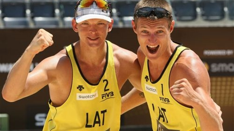 Mārtiņš Pļaviņš un Jānis Šmēdiņš
Foto: fivb.com