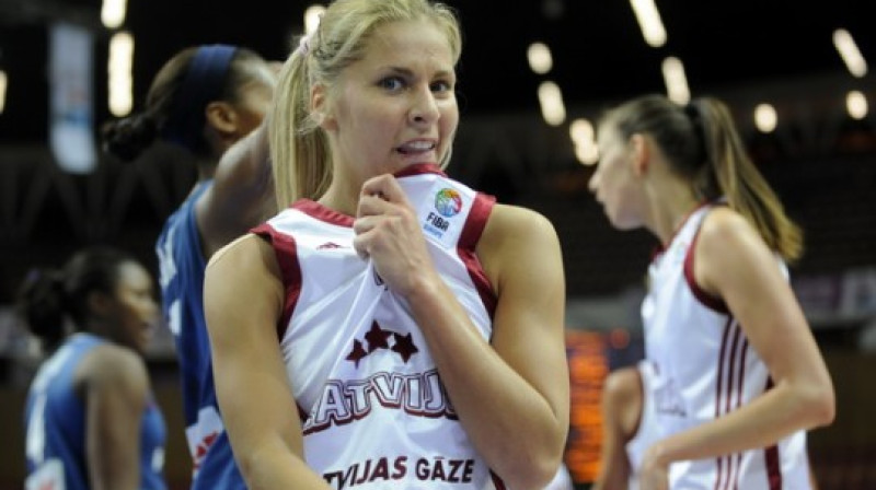 Elīna Babkina - 26 punkti pret Eiropas čempionēm.
Foto: Romāns Kokšarovs, Sporta Avīze