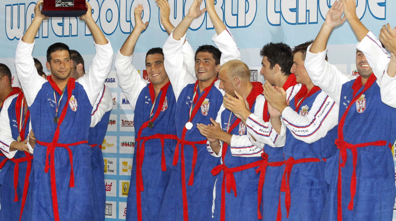 Serbijas ūdenspolo izlase
Foto: AFP/Scanpix