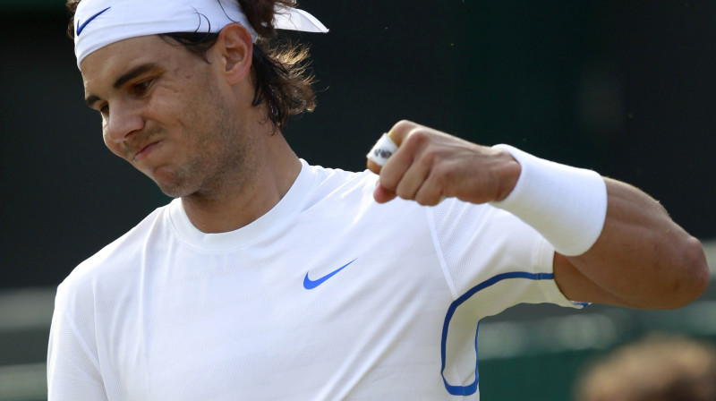 Rafaels Nadals turpina cīņu par trešo Vimbldonas titulu
Foto: AFP/Scanpix