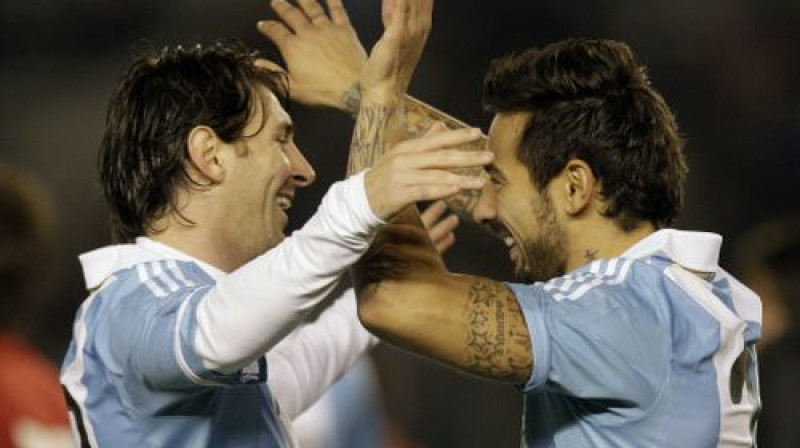 Vai Lionels Mesi un Esekjels Laveci varēs līksmot arī šonakt?
Foto: AFP/Scanpix