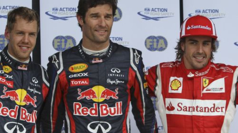 Silverstonas kvalifikācijas labāko trijnieks
Foto: AP/Scanpix