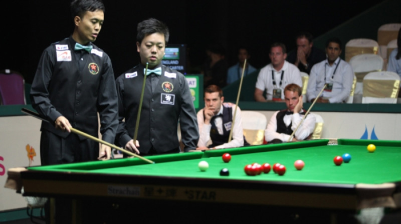 priekšplānā no kreisās: Marko Fu un Fungs Kvoks Vajs
Foto: TOP147.com