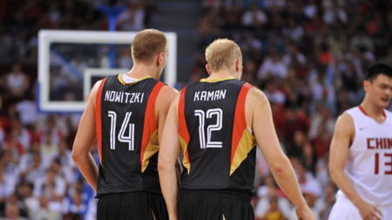Dirks Novickis un Kriss Keimens pēdējo reizi izlasē kopā spēlēja 2008. gada vasaras Olimpiskajās spēlēs
Foto: AP