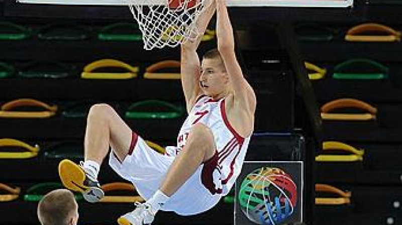 Artūrs Bricis bija Latvijas U20 izlases rezultatīvākais spēlētājs Eiropas čempionāta pēdējā mačā.
Foto: fibaeurope.com