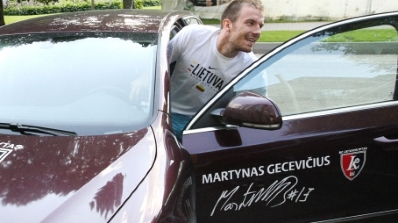 Martins Gecēvičs uz izlases treniņnometni ieradās "Lietuvos Rytas" automašīnā, bet turpmāk pārstāvēs "Olympiacos"
Foto: fotodiena.lt