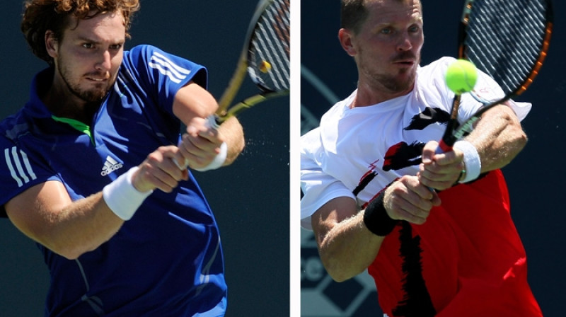 Ernests Gulbis un Alekss Bogomolovs juniors
Foto: AFP/Scanpix