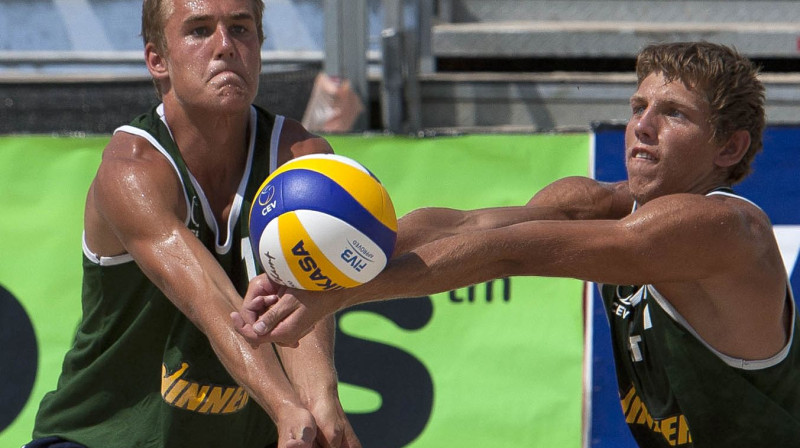 Haralds Regža un Armands Āboliņš
Foto: www.fivb.org