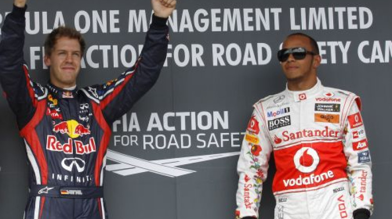 Sebatians Fetels un Luiss Hamiltons
Foto: Reuters/Scanpix