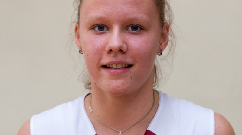 Ance Aizsila ar 15 punktiem bija Latvijas U18 izlases rezultatīvākā spēlētāja mačā ar Grieķiju.
Foto: Ēriks Biters
