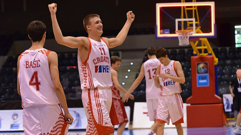 Horvātijas U16 izlase otro vasaru pēc kārtas triumfē kadetu čempionātā 
Foto: FIBA Europe