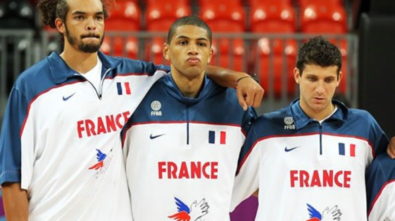 Joakims Noā, Nikolā Batums un Antuāns Dio
Foto: london2012.fiba.com