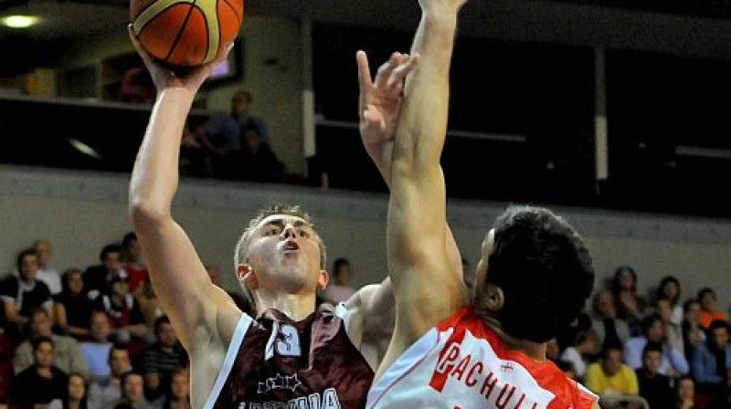 Mārtiņš Meiers debitēs nacionālajā izlasē, bet Eiropas čempionāta spriedze viņam nav sveša.
Foto: Romualds Vambuts