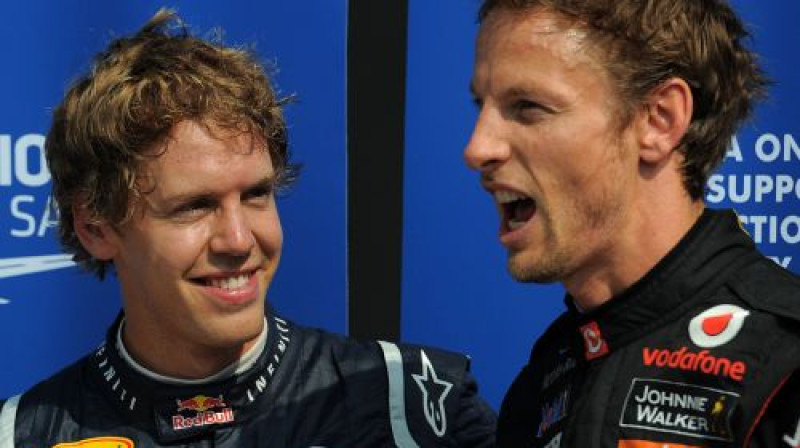 Sebastjans Fetels un Džensons Batons
Foto: AFP/Scanpix