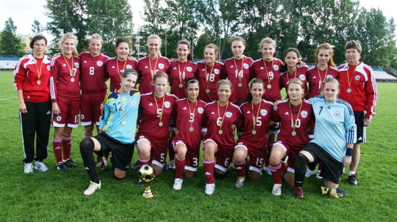 Latvijas U-19 meiteņu futbola izlase 
Foto: LFF