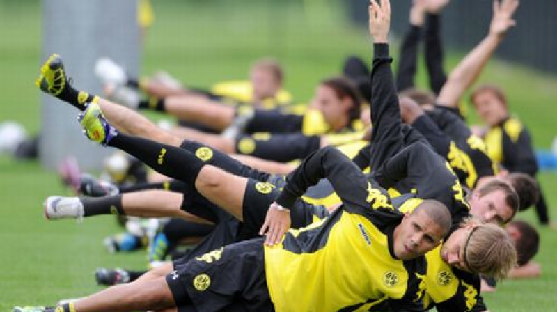 Dortmundes "Borussia"gatavojas cīņai pret Londonas "Arsenal"
Foto: AFP/Scanpix