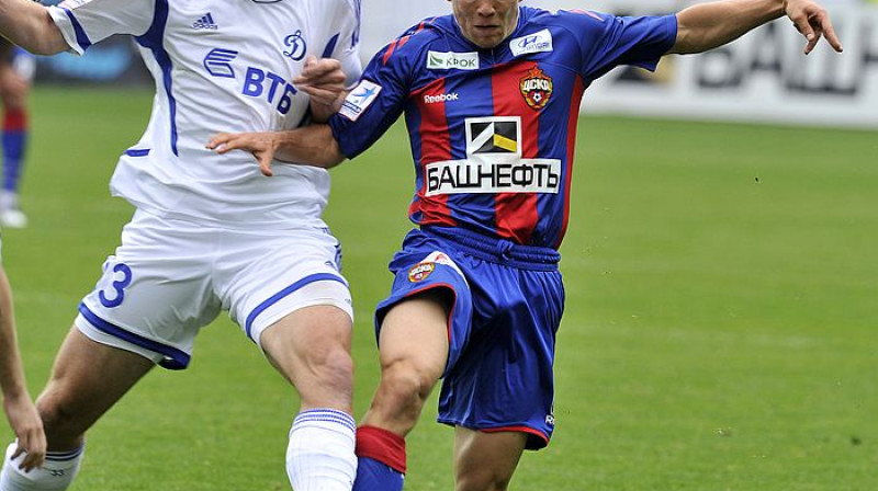 Aleksandrs Cauņa spēlē ar "Dinamo"
Foto: sport-express.ru