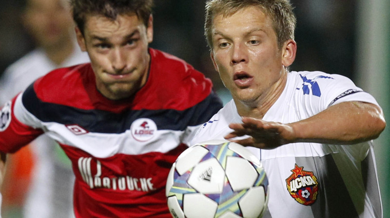 Aleksandrs Cauņa debitējis Čempionu līgā Maskavas CSKA sastāvā
Foto: Reuters/Scanpix