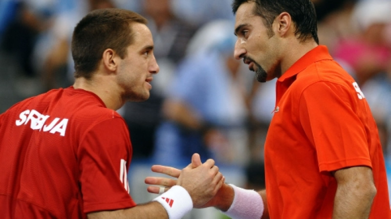 Viktors Troickis un Nenads Zimoņičs
Foto: AFP/Scanpix