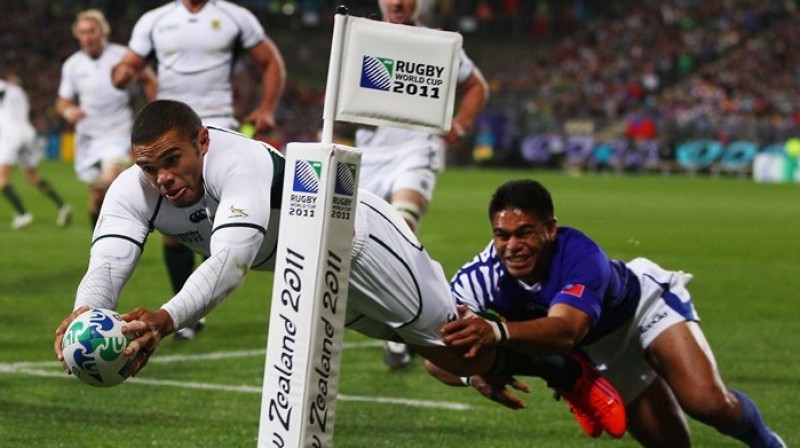 Braiens Habana veic piezemējumu
Foto: rugbyworldcup.com