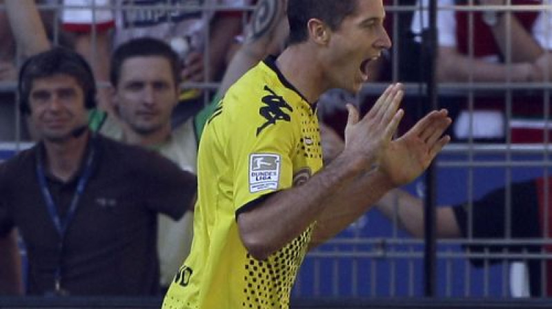 "Hat-trick" autors Roberts Levandovskis
Foto: AP/Scanpix