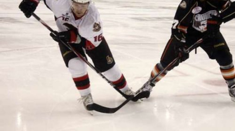 Kaspars Daugaviņš spēlē pret ''Crunch''
Foto: Binghamton Senators