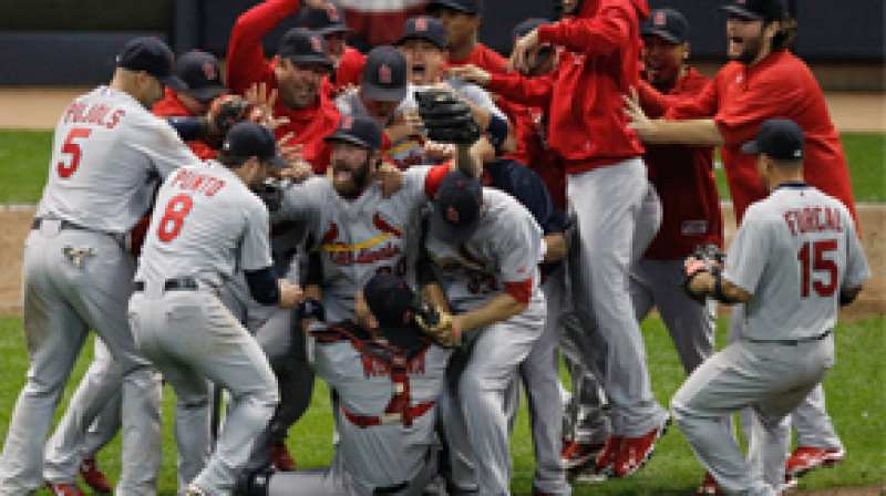 Sentluisas "Cardinals" svin iekļūšanu "World Series"
Foto: AP/Scanpix