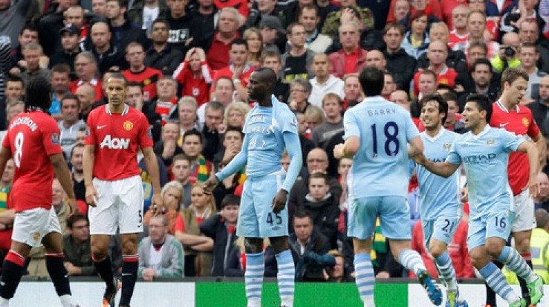 "City" svin pirmos Mario Balotelli vārtus
Foto: AP/Scanpix