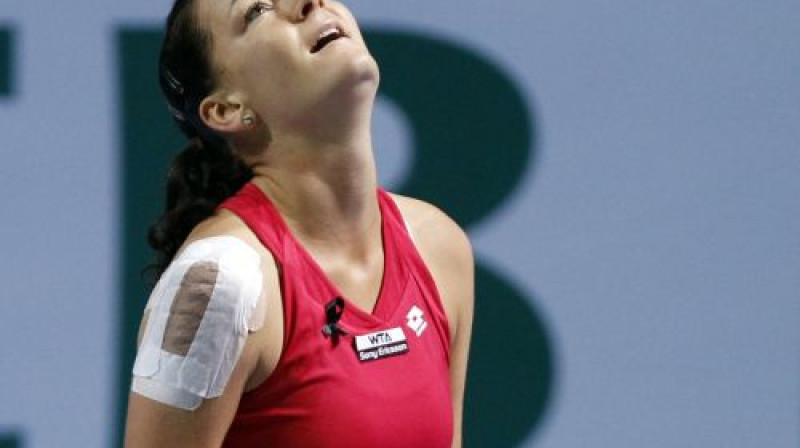 Agņeška Radvanska nespēj noticēt, ka uzvarējusi
Foto: Reuters/Scanpix