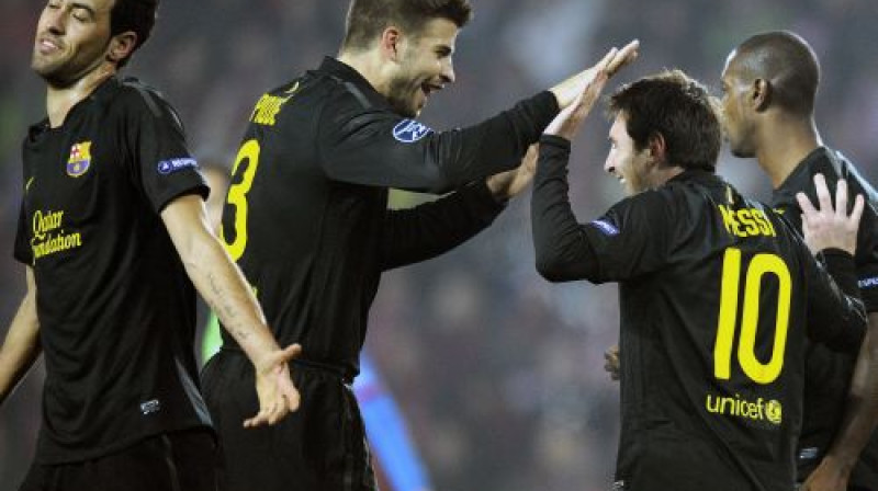 "Barcelona" Prāgā varēja justies kā treniņspēlē
Foto: AFP/Scanpix