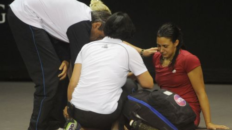 Mariona Bartoli guvusi kārtējo savainojumu
Foto: AFP/Scanpix