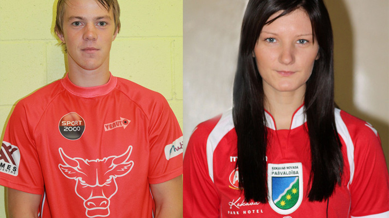 Gatis Liepiņš un Paula Brunovska
Foto: floorball.lv