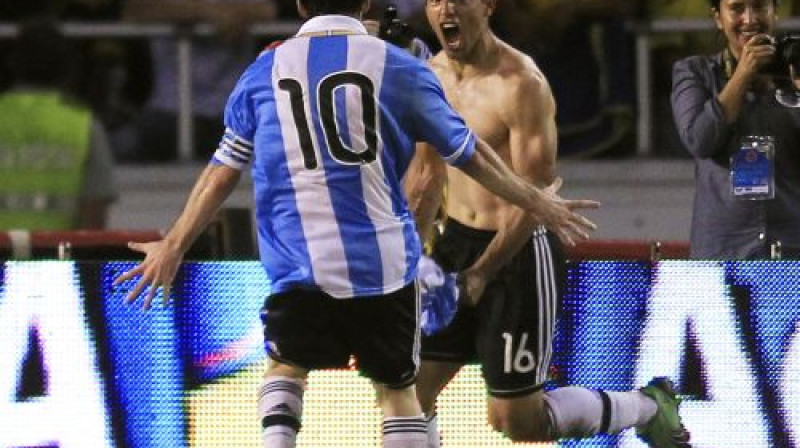 Lionels Mesi un Serhio Aguero 
Foto: Reuters/Scanpix