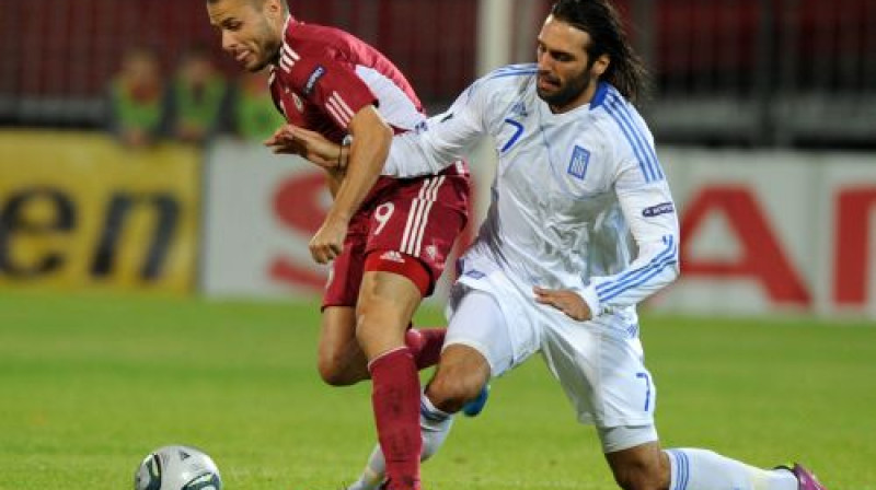 Māris Verpakovskis pret Georgiosu Samarasu
Foto: AP/Scanpix