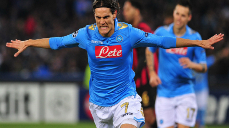 "Napoli" uzbrucējs Edinsons Kavani
Foto: Alberto Pizzoli/Scanpix