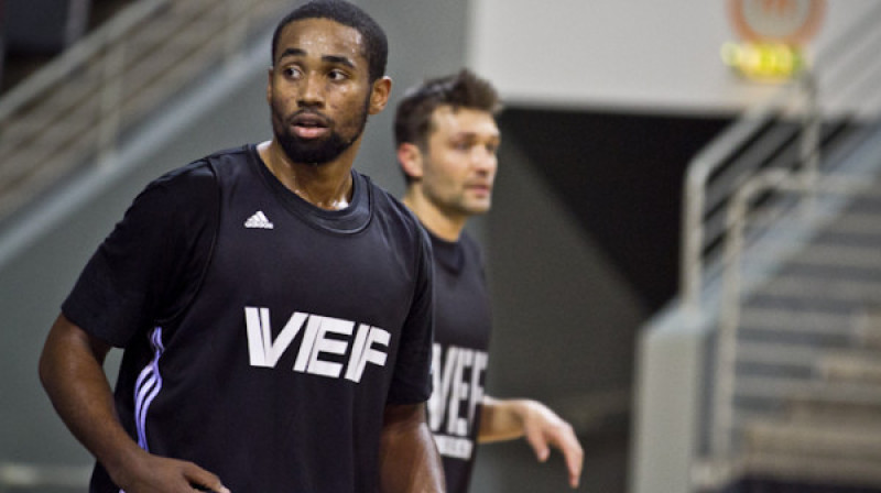 Dešons Batlers vienā no treniņiem Rīgā
Foto: VEF Rīga
