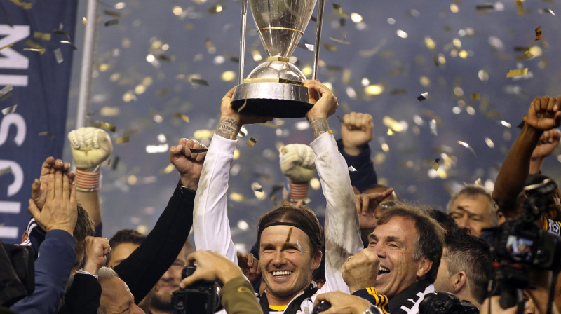 Deivids Bekhems līguma pēdējā gadā ar Losandželosas "Galaxy":  izcīnīja savu pirmo trofeju MLS. Ko tālāk?
FOTO: "Reuters"/"Scanpix"