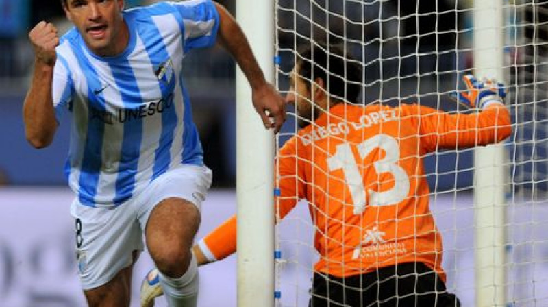 Žeremijs Tulalāns, skaitot vietējo čempionātu un Eirokausus, guva savus pirmos vārtus kopš 2004.gada 2.oktobra. Pussarga kontā šovakar arī divi brīdinājumi.
Foto: AFP/Scanpix