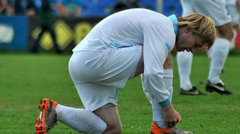 "Jūrmalas" pussargs Konstantīns Belovs prata gan iepriecināt, gan sagādāt vilšanos
Foto: Ivars Račko, Sportacentrs.com