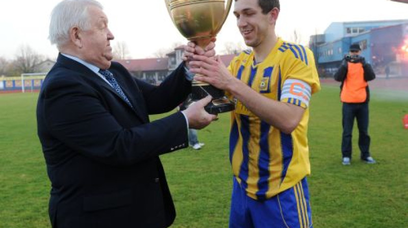 Oļegs Laizāns 2011. gadā kļuva par Latvijas čempionu "Ventspils" sastāvā
Foto: Romāns Kokšarovs, Sporta Avīze, f64