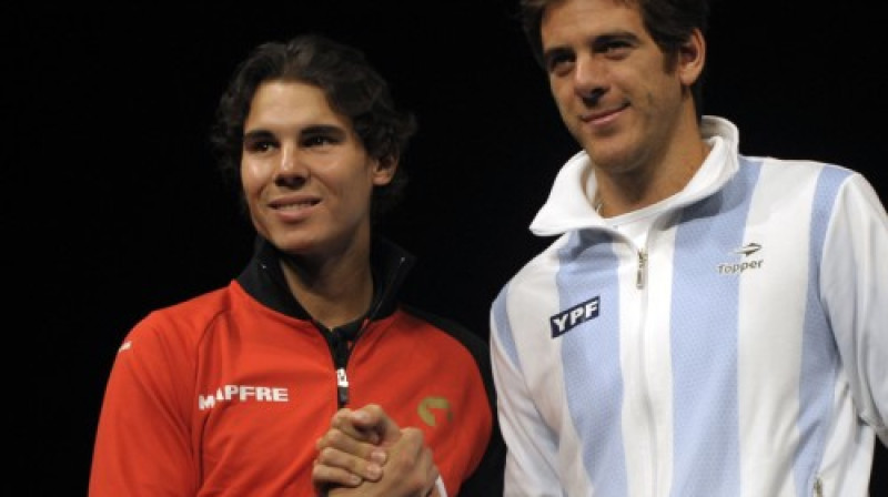 Nadals vai del Potro - kuram tiks prestižais Deivisa kauss?
Foto: AFP/Scanpix