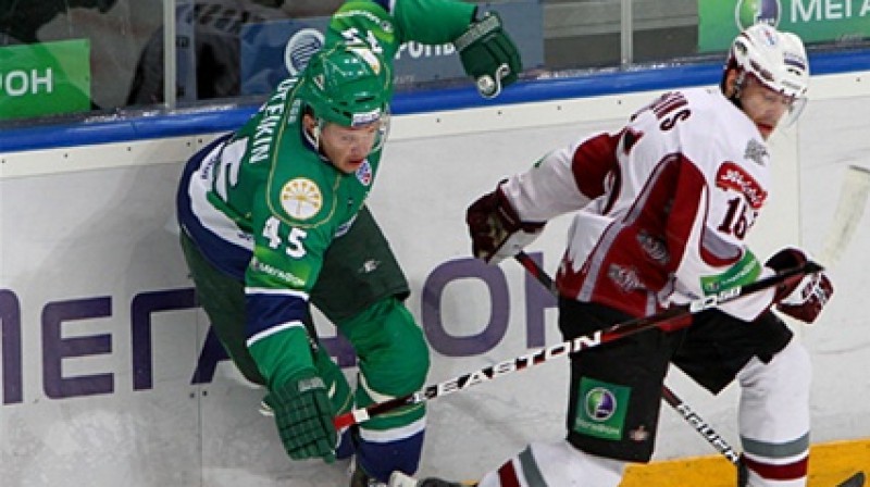 Mārtiņš Karsums mačā pret "Salavat Yulaev"
Foto: hcsalavat.ru