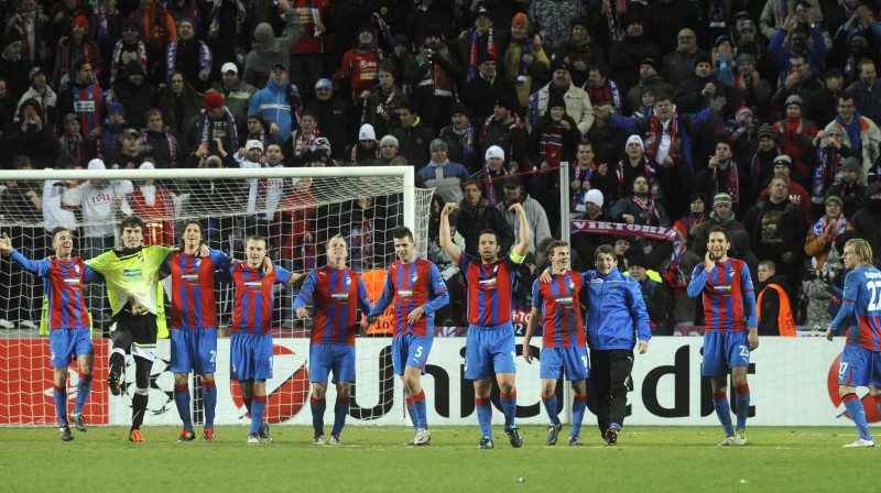 "Plzen" futbolisti var būt gandarīti par lieliski
noslēgto grupu turnīru. Foto: AFP/Scanpix
