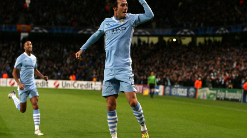 Davids Silva ar komandas biedriem varēja līksmot tikai īsu brīdi
Foto: PA Wire/Scanpix