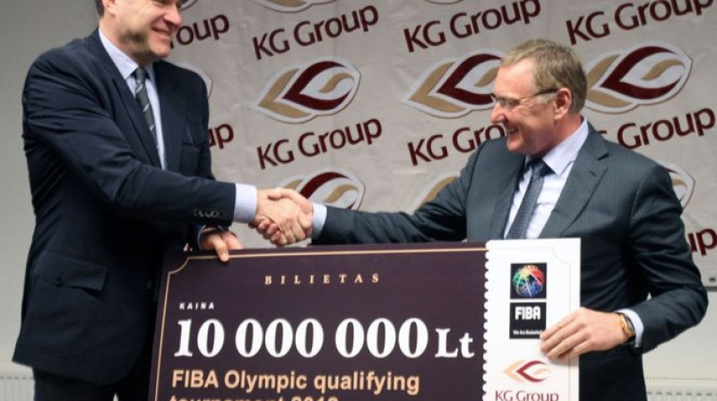 Pirmdien, 28. novembrī, uzņēmums "KG Group" ("Kauņas dzirnavnieks") piešķīra 10 miljonus litu Olimpiskā kvalifikācijas turnīra izdevumiem
Foto: "Lietuvos Rytas"