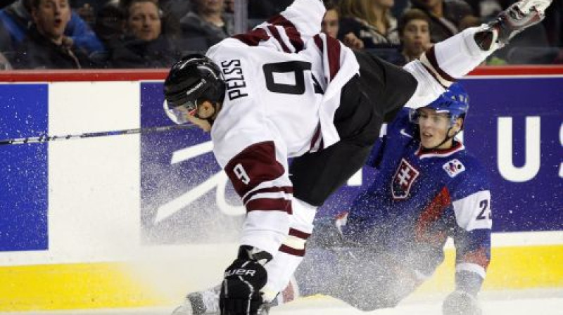 Kristiāns Pelšs spēlē pret Slovākiju
Foto: AP/Scanpix