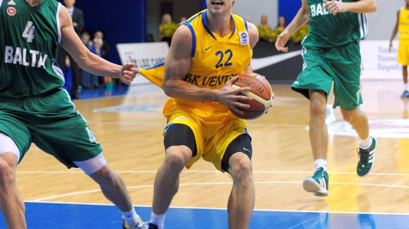 Tods Abernetijs pirms divām sezonām spēlēja Tartu komandas rindās, bet tagad jau spēlēs pret to.
Foto: bventspils.lv