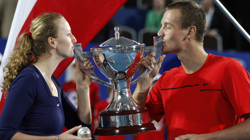 Petra Kvitova un Tomašs Berdihs
Foto: AFP/Scanpix